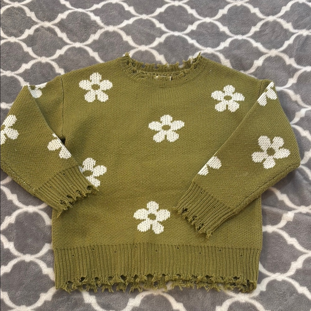 Olive green girls sweater-by Hayden girls